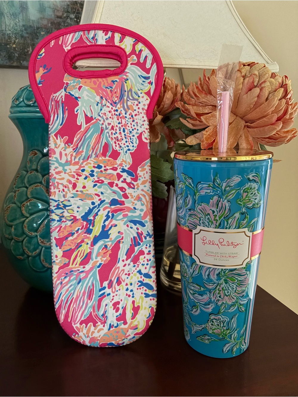 NWT Lilly Pulitzer Tumbler or neoprene wine/water bottle carrier choose one